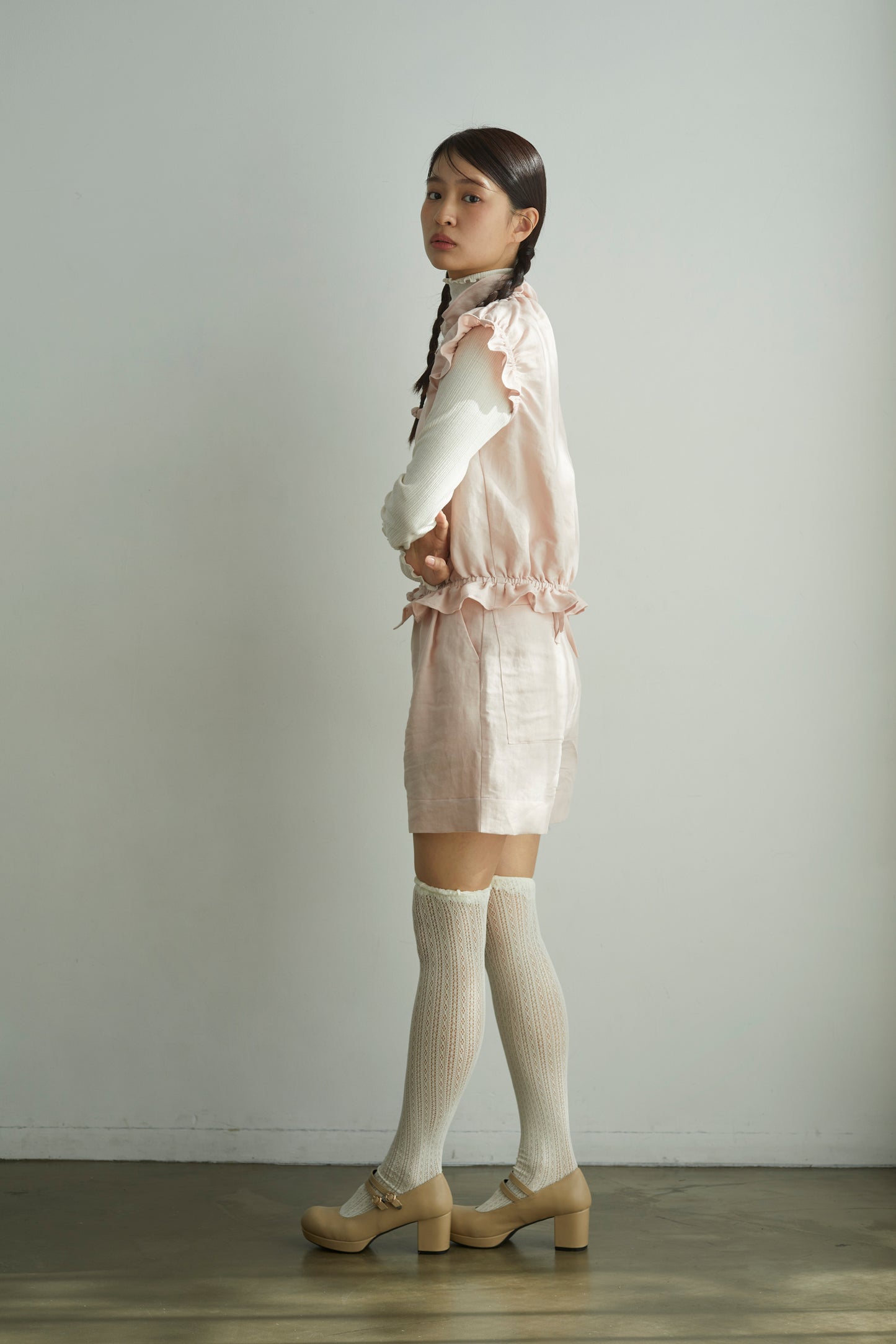 苺のチャイナ釦ブラウス Strawberry Chinese Knot Button Blouse