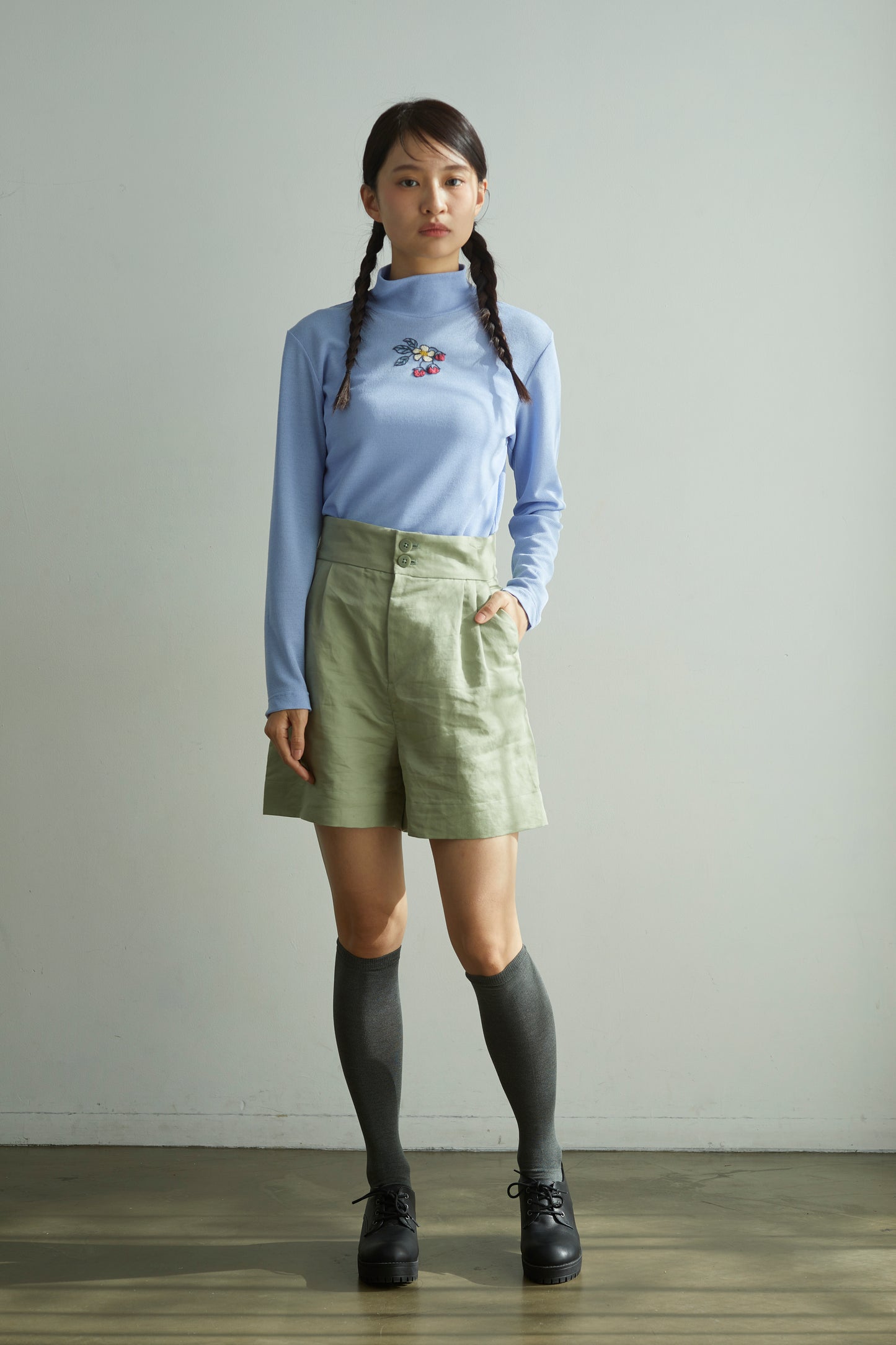 苺のワッフルニットトップス Strawberry Waffle Knit Top