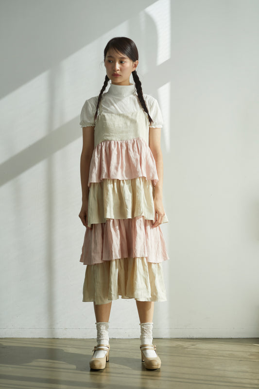 綿飴のティアードワンピース　Cotton Candy Tiered Dress