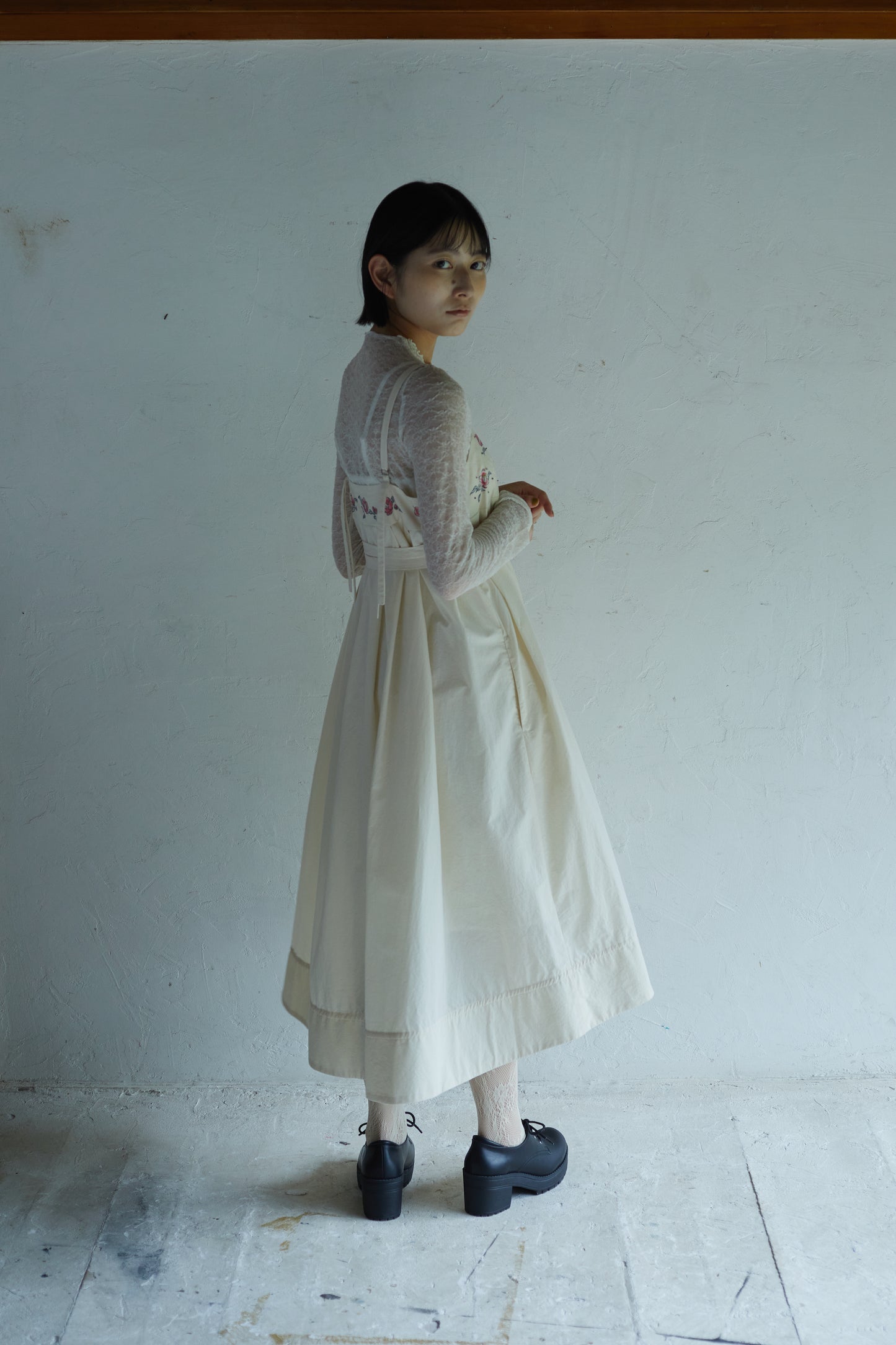 椿のキャミドレス　"Camellia Dress"