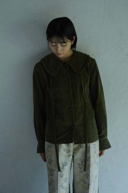 ふたえ襟のコーデュロイシャツ　Twin Collar Corduroy Shirt