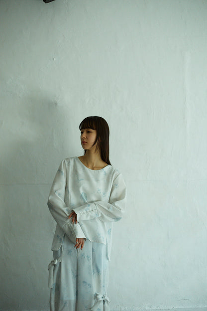 ”花絵日記”ブラウス　"Photo Diary of Flowers" Blouse