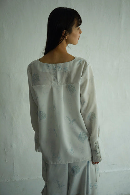 ”花絵日記”ブラウス　"Photo Diary of Flowers" Blouse